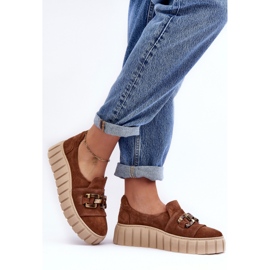 Step in style Pantofi Model Lewski 3398 Brown Suede - Pas în stil maro 2