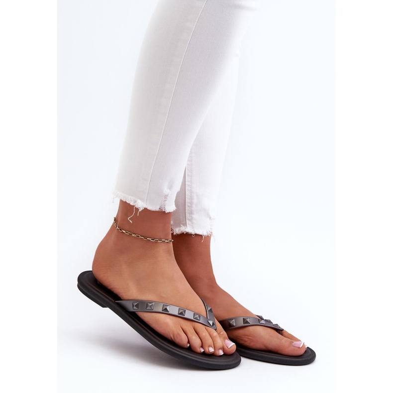 Step in style Sandale flip-flop Model Zaxy JJ285297 Gri/Spate - Pas în stil 1