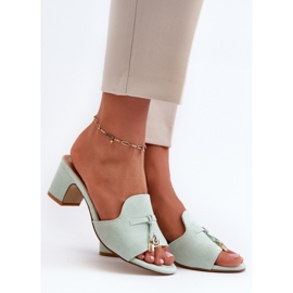 Step in style Sandale Flip-flops Model Jemenna JH338P Mint - Pas în stil verde 1