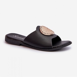 Step in style Sandale Flip-flops Model Rivashea KK-730 Black - Pas în stil negru 2