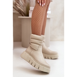 Step in style Cizme Model Zazoo 60512 Bej Deschis - Pas in stil 1