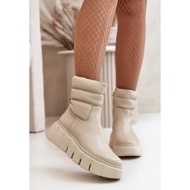 Step in style Cizme Model Zazoo 60512 Bej Deschis - Pas in stil 2