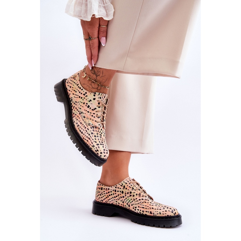 Step in style Pantofi Oxford Model Maciejka 04087-18 Portocaliu/Negru - Pas în stil portocale 1