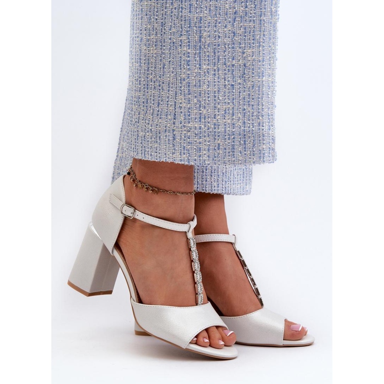 Step in style Sandale Model Aniya 20195 Silver - Pas în stil gri 1