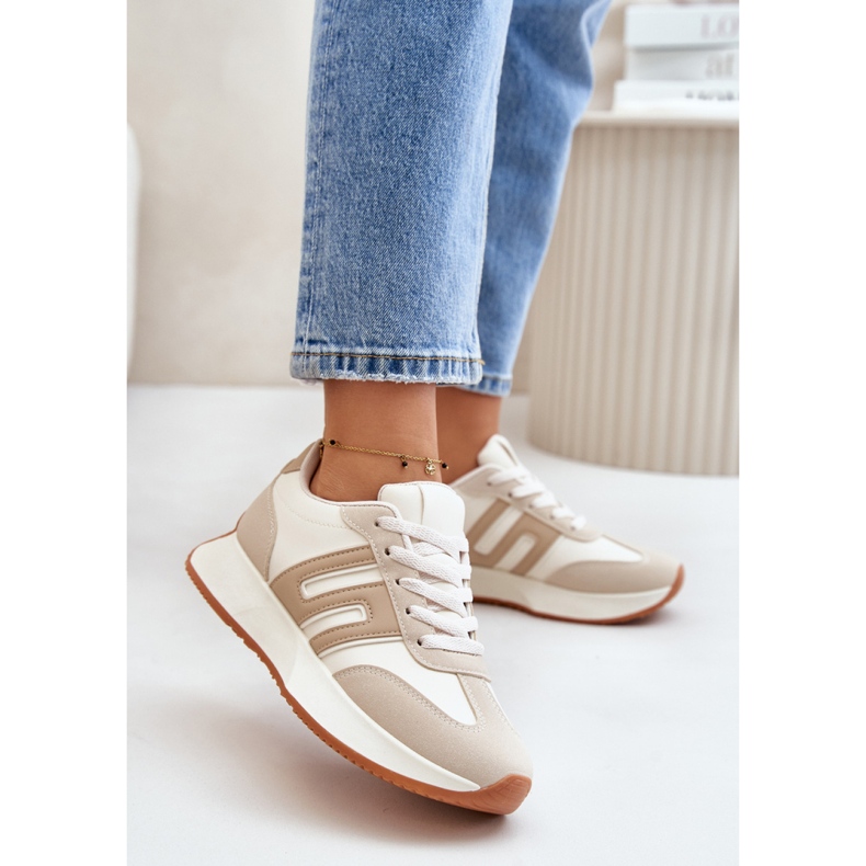 Step in style Pantofi sport Model Thari 1W-N1 Bej - Pas in stil 1