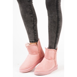 Cizme de zapada din piele intoarsa KYLIE roz 1 Cizme de zapada din piele intoarsa KYLIE roz 1