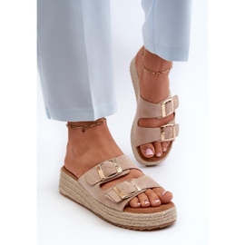 Step in style Sandale Flip-flops Model Zaloemi C-315 Bej - Pas în stil 1