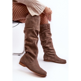 Step in style Cizme Model Maciejka 05790-04 Bej Suede - Pas în stil 2