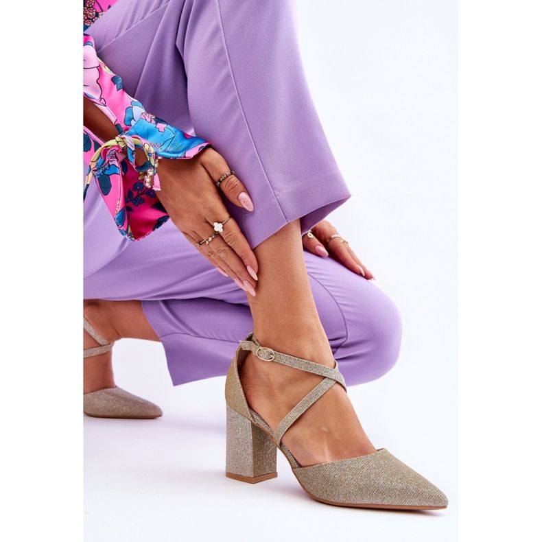 Step in style Pompe Model Galaxy LY-9237-3 Gold - Pas în stil galben 1