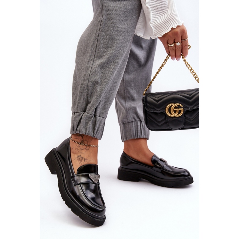 Pantofi negri de damă clasici negru 2