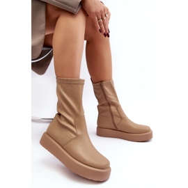Step in style Cizme Model Algedi Y2195 Bej - Pas in stil 1