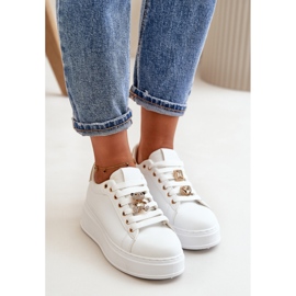 Pantofi Sport Cu Decorat Alb/Auriu 1