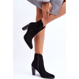 Botine de dama cu partea superioara cu fermoar negru 2
