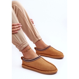 Papuci din blană de cămilă maro 1