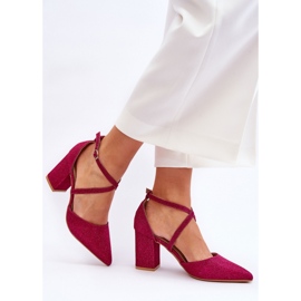 Step in style Pompe Model Galaxy LY-9237-4 Fuchsia - Pas în stil roz 1