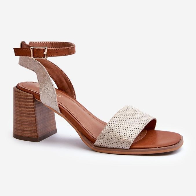 Step in style Sandale Model Ronvia 24SD35-7082 Gold - Pas în stil galben 2