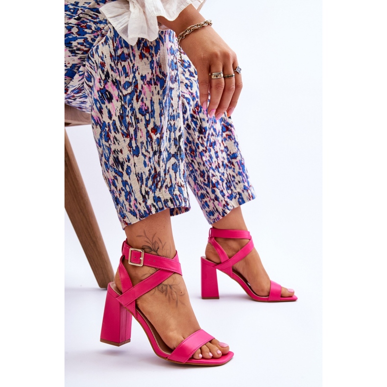 Sandale Model H8-330 Fuchsia roz 1