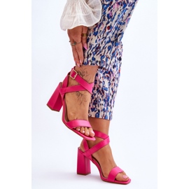 Sandale Model H8-330 Fuchsia roz 2