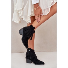 S. BARSKI Cizme cu franjuri Model S.Barski Negru 1 S. BARSKI Cizme cu franjuri Model S.Barski Negru 1