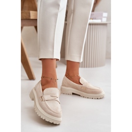 Mocasini confortabili Bej deschis 1