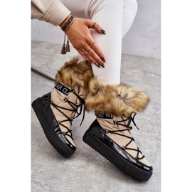 Cizme de zapada Model HY821-63 Bej/Negru 1