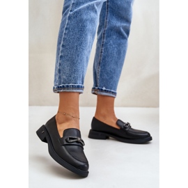 Mocasini cu decor Vinceza Black negru 1