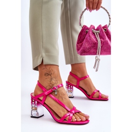 Sandale lacuite fucsia roz 1