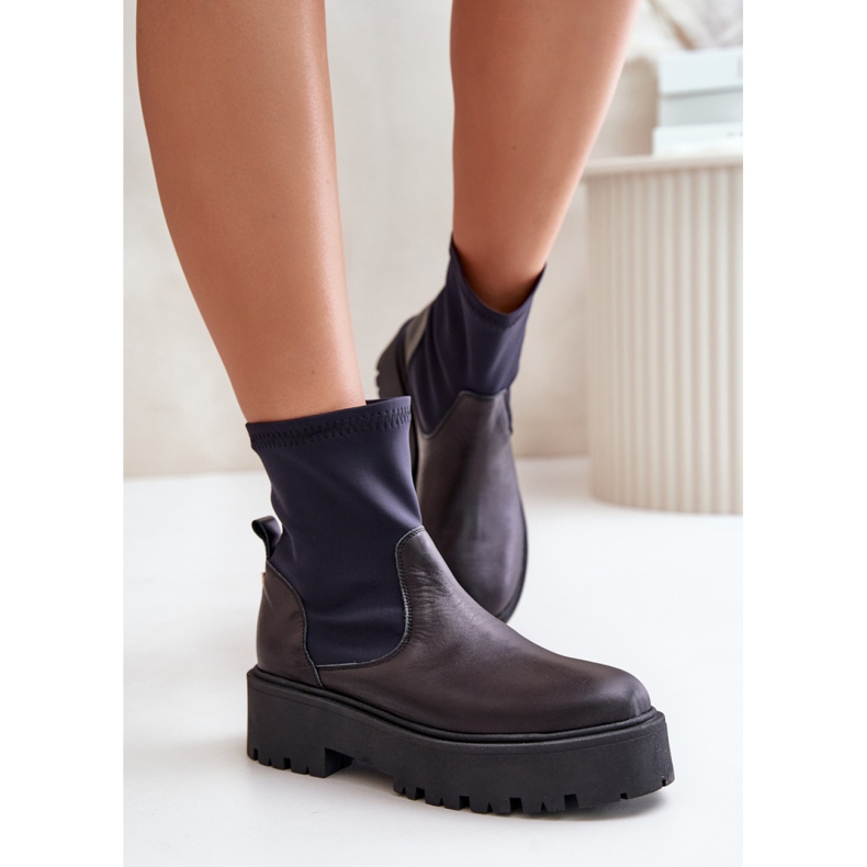 Botine slip-on model Zazoo Black negru 1