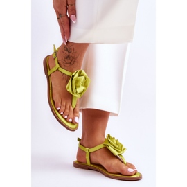 Step in style Sandale flip-flop Model Carisma QQ-137 Lime - Pas în stil verde 1