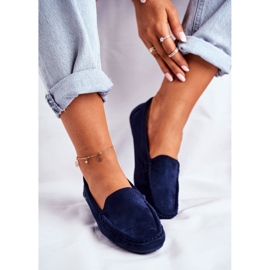 Mocasini de dama din Eco-suede 20PB26-2190 albastru 1