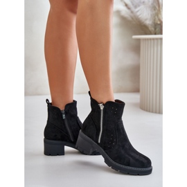 Cizme de dama usor izolate M1537 negre negru 1