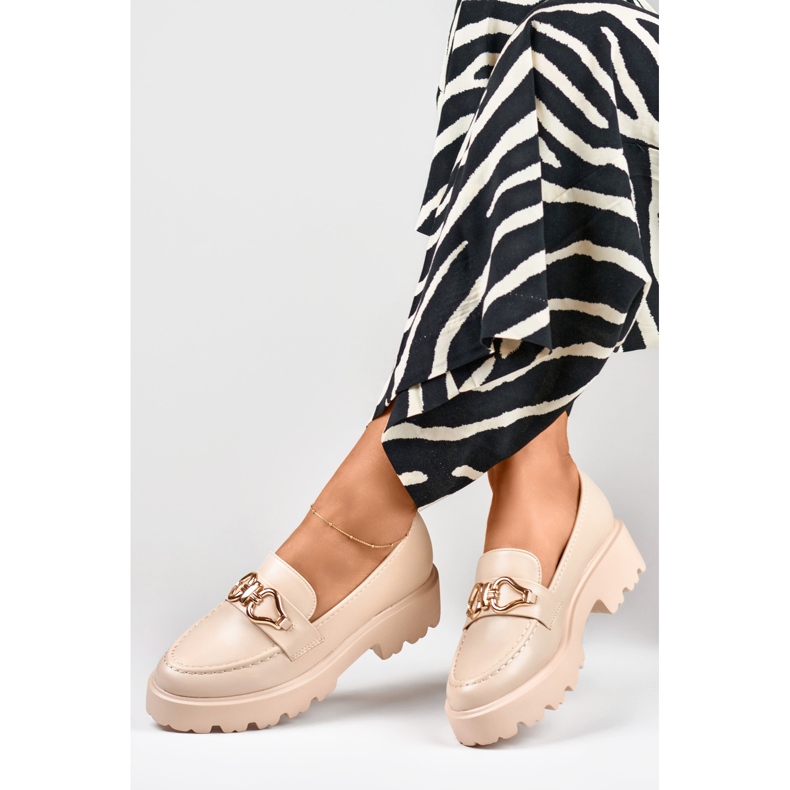 Pantofi bej cu decor B2733BE 2