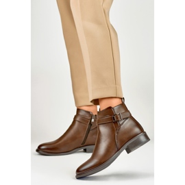 Cizme de dama CH2225BR bej si maro 2