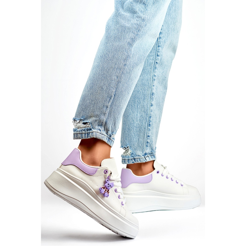 Pantofi sport dama LL23171PU alb 1