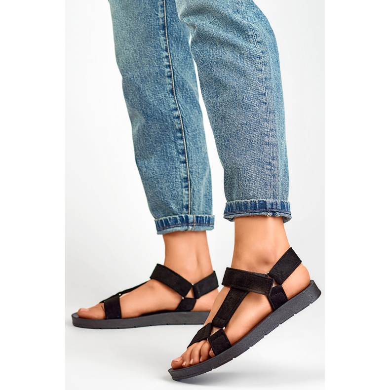 Sandale sport de damă LEI530B negru 1 Sandale sport de damă LEI530B negru 1