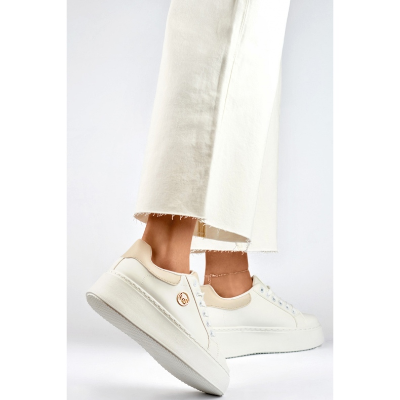 Pantofi sport de damă TL249-9-8W/BE alb 1