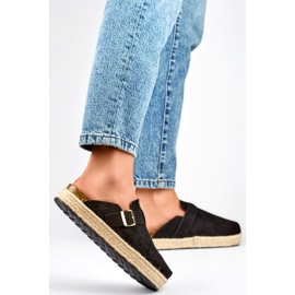 DM802B Sandale închise pentru femei, negru 1