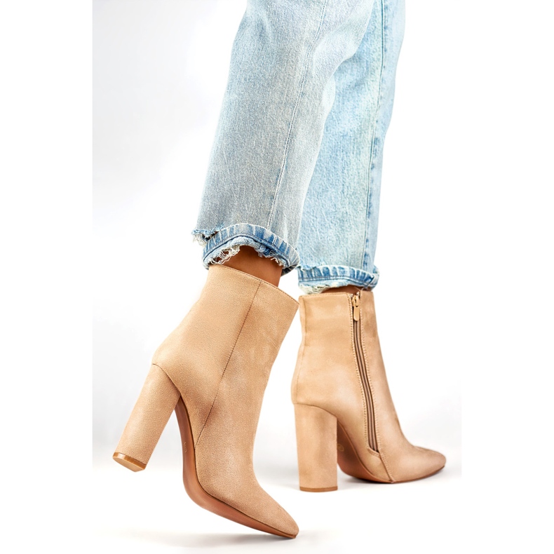 Cizme neizolate dama D7959KH, bej 1