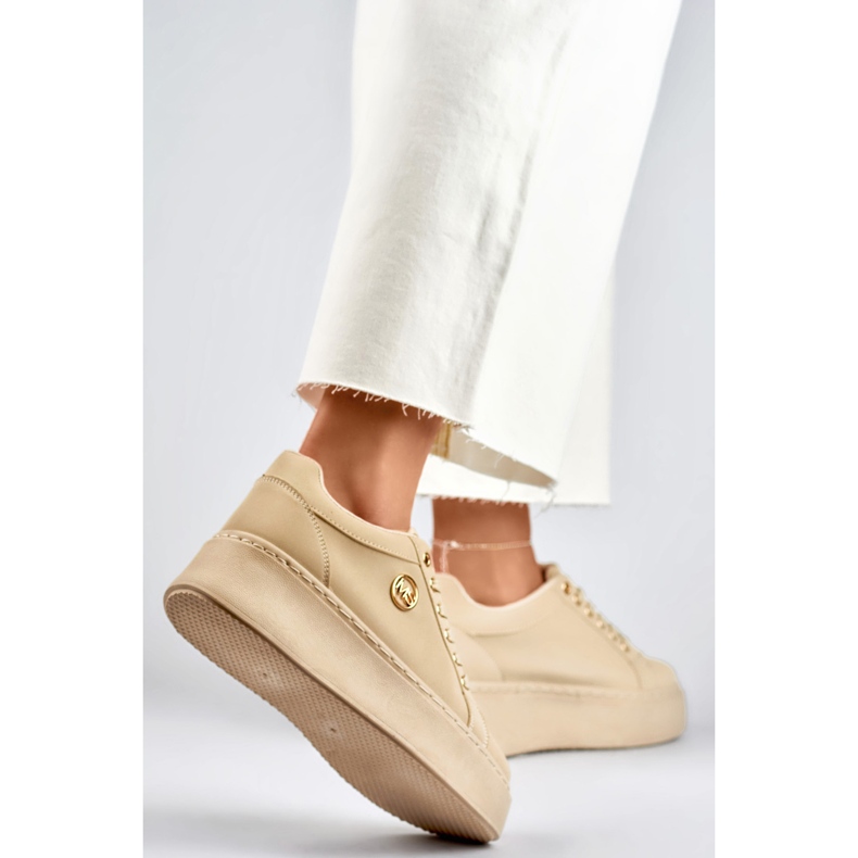 Pantofi sport de damă cu decor TL251-10L/BE bej 1