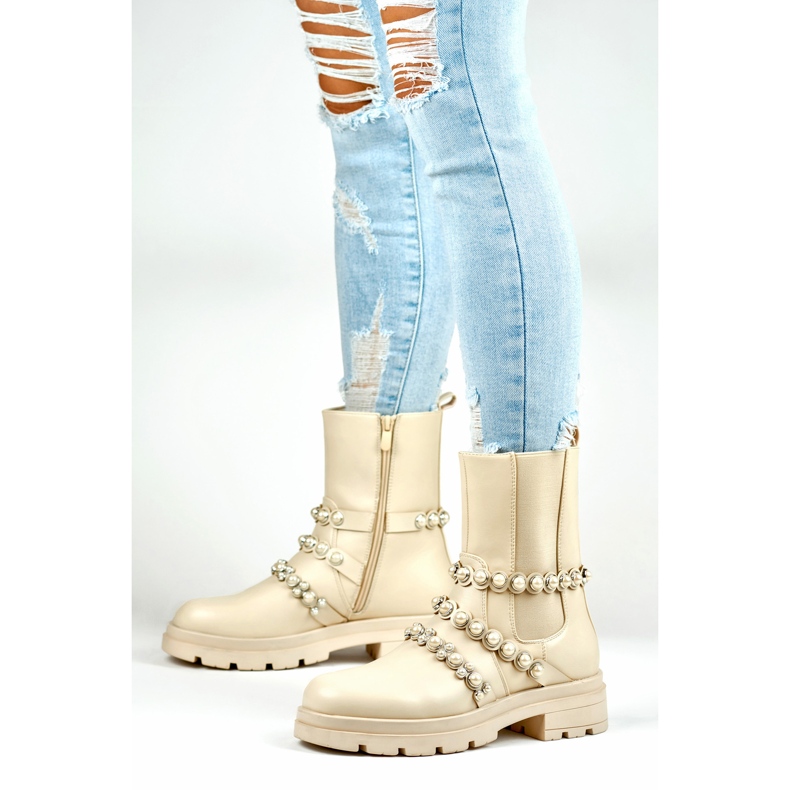 Cizme Model 58090-1BE Bej - PRIMO 1