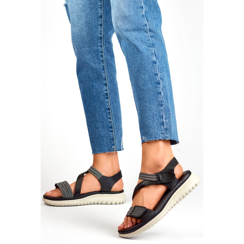 Sandale dama BM051-3019-1B negre negru 1