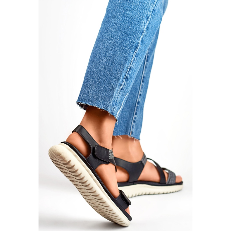 Sandale dama BM051-3019-1B negre negru 2