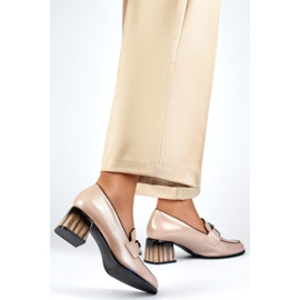 Pompe de damă cu decor GD-FL477D.BE bej 2