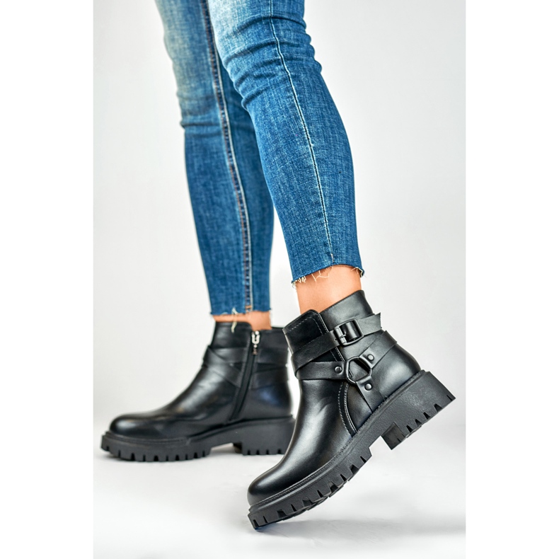 Botine Model Aline 250043B-PU Negru - PRIMO 1