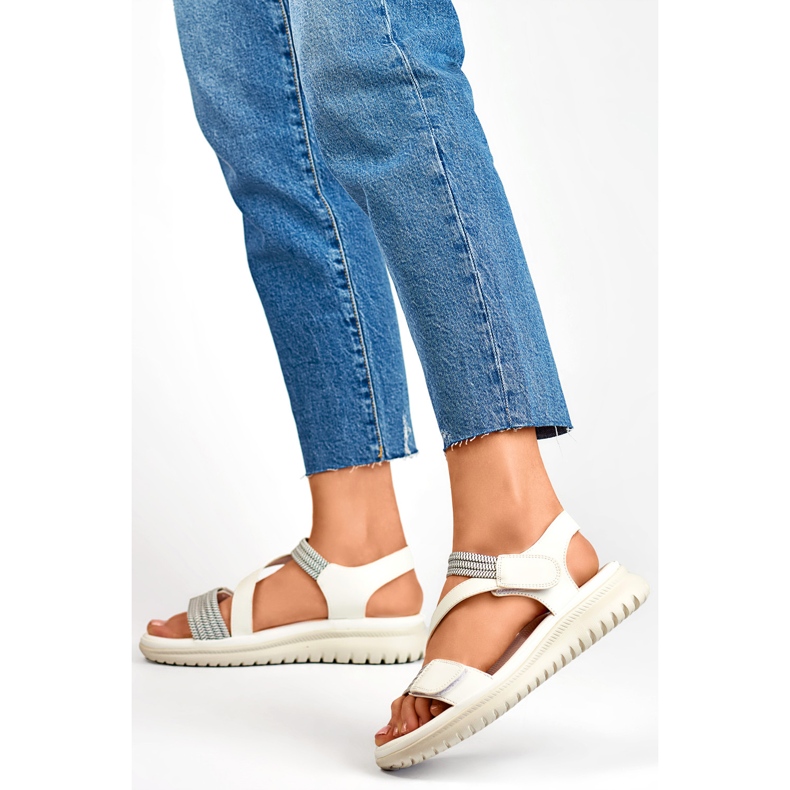 Sandale dama BM051-3019-1W albe 1