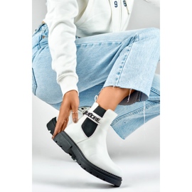 Cizme Chelsea Model 250005W-PU Alb - PRIMO 1