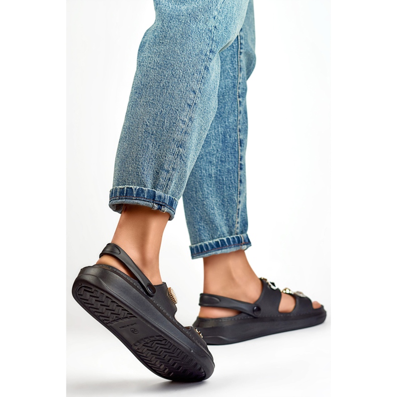 Sandale dama cu decoratiuni JHC3071B negre negru 1 Sandale dama cu decoratiuni JHC3071B negre negru 1