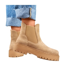 Cizme Chelsea Model HB-170KH Bej - PRIMO 2