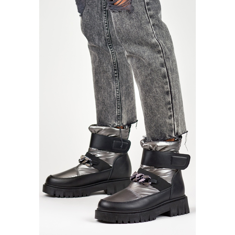 Cizme de zapada Model JH-5SI Argintiu 1