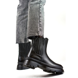 Cizme izolate de damă 1262B, negre negru 1